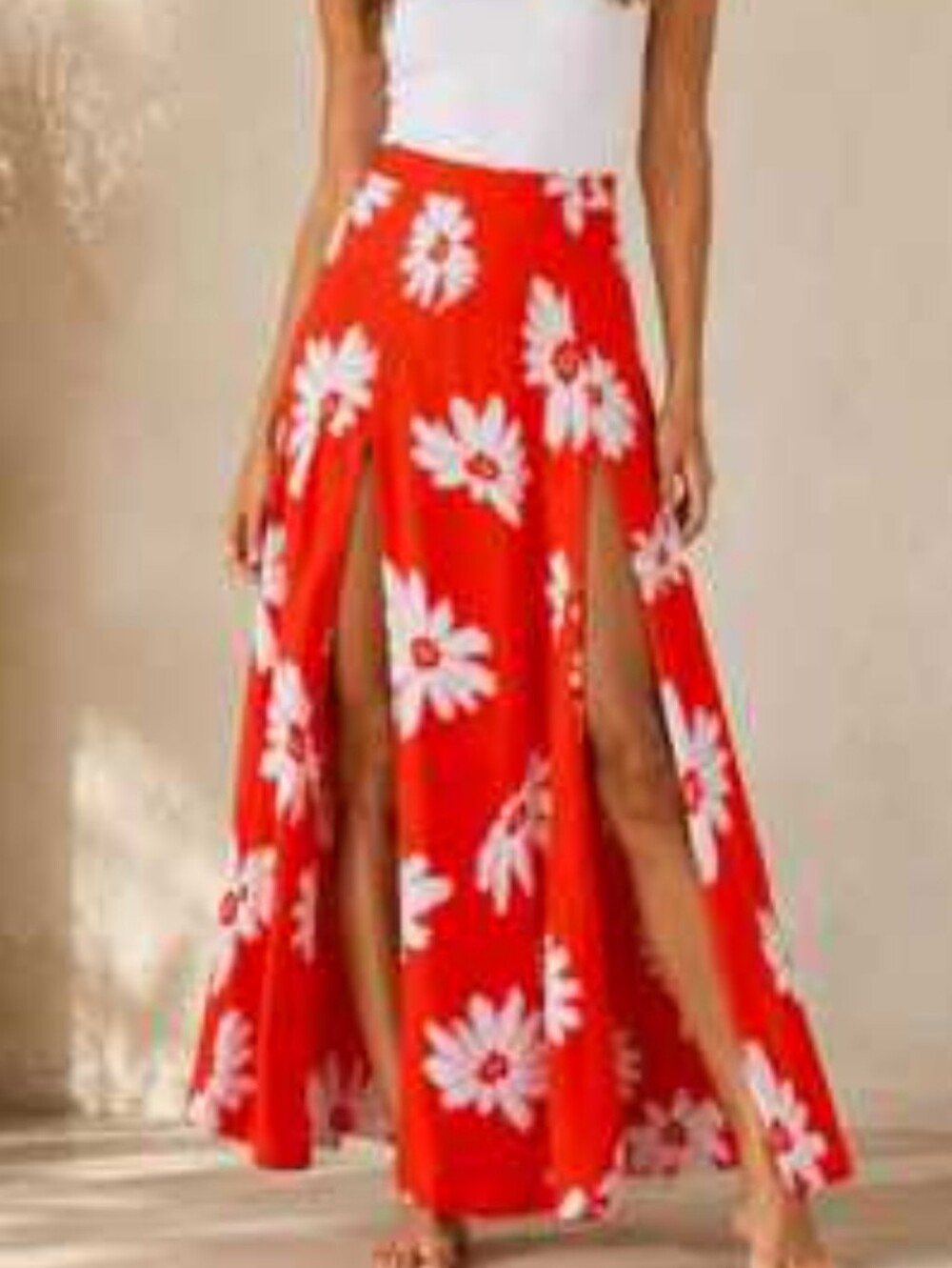 Anthropologie Maeve Tropical Floral Midi Skirt In Orange Size 4